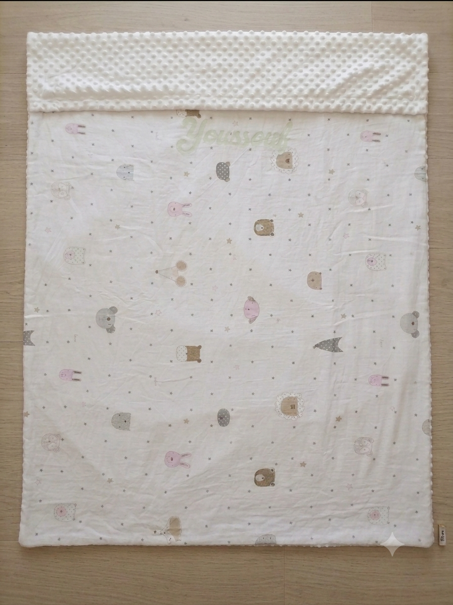 Kit Sieste Maternelle Personnalisé — Couverture & Sac de Transport