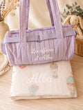 Kit sieste maternelle personnalisé - Couverture & Sac de transport