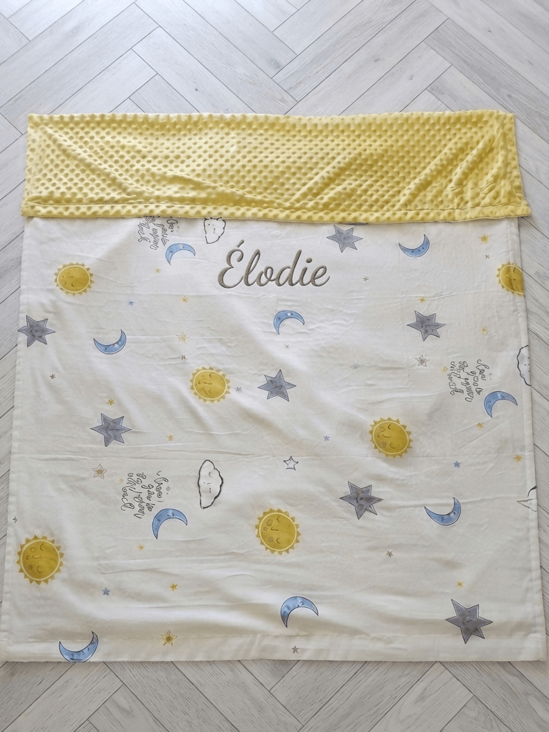 Kit sieste maternelle personnalisé - Couverture & Sac de transport - Les Pépites Créatives
