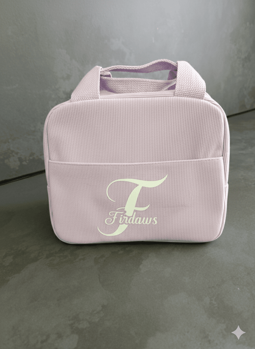 Lunch Bag Rose Femme Velours Isotherme - Sac Repas Élégant - Les Pépites Créatives